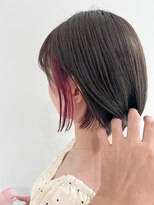 サルファ ヘアデザイン 名古屋 丸の内(S.ALPHA HAIR DESIGN)&nbsp;ミニボブでインナーピンク
