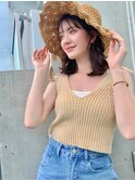 〇ラベンダーベージュ ブリーチなし 夏ヘアー