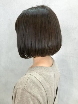 アイティーバイアルバム 八王子店(IT by ALBUM) オリーブグレージュ_外ハネボブセクションカラー_ba373471