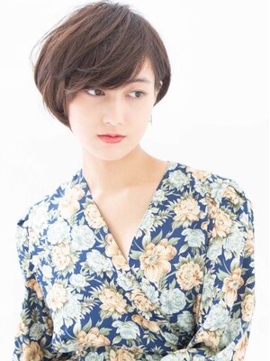 頭の形を綺麗に魅せるフォルムに仕上げ、伸びてきても扱いやすいスタイルに☆ショートヘアに自信あり♪