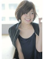 ヘアアンドメイク シークネクスト(HAIR&MAKE SeeK NEXT)&nbsp;【SeeK NEXT島貫】斜めバング×小顔ショートボブ vo1