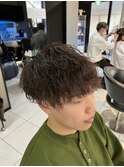 ツイストスパイラルパーマ 波巻きニュアンスカルマ刈り上げ韓国