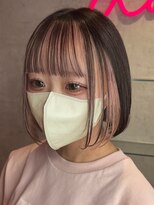 ロンドヴァリー 渋谷店(Lond vallee)&nbsp;イメチェン外ハネボブワイドバングホワイトブロンド美髪韓国