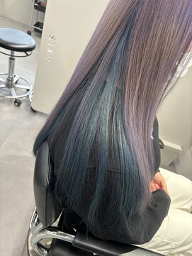 シー 立川(Si) インナーカラー/ケアブリーチ/ブルー/パープル