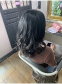 ブリーチなし!!ブルーブラック♪♪