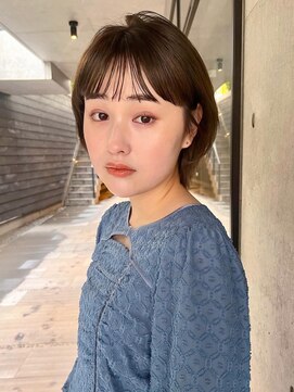 ラフ フロム ガーデン(Laf from GARDEN) ボブ/オリーブベージュ/レイヤーカット/ウェットヘア/韓国風