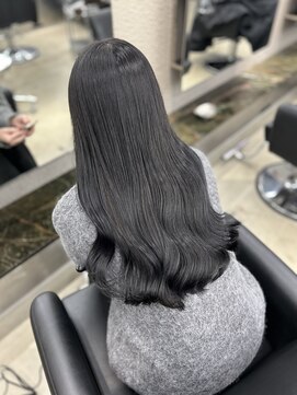 ペレ 栄店(PELE) デザインカラー/レイヤーカット/ウェットヘア/オリーブベージュ