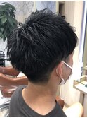 30代40代メンズビジネスナチュラルブラウン爽やかツーブロ