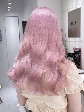 ペレ 渋谷(PELE) イメチェン/ホワイトブロンド/外ハネボブ/ワイドバング/渋谷