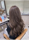 透明感カラーダブルカラーブリーチグレージュアッシュ【上野】