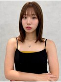イメチェン/似合わせカット/フルバング/レッドブラウン/中野