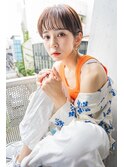 ＃ホワイトグレージュミニウルフチェリーブラウン