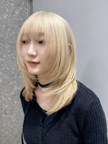 サンク 原宿 表参道(cinq)&nbsp;透明感ピンクミルクティーベージュダブルカラーハイライトカラー