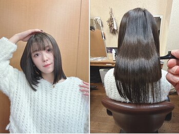 シンラヘアー(SINRAhair)の写真/【ご新規様撮影モデル】ネオメテオストレート+メテオカラー+カット¥9,500