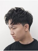 メンズカット束感ショート10代20代アップバング無造作ヘア