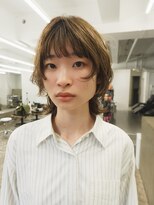 ブラウンカラーショートカットウルフヘア