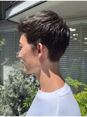 メンズ/men's/刈り上げない/ショートレイヤー/くせ毛/外国人風