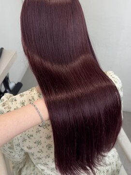 エン 栄店(enne) ブリーチなしでも発色◎カシスレッド