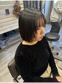 ボブ×顔周りレイヤー