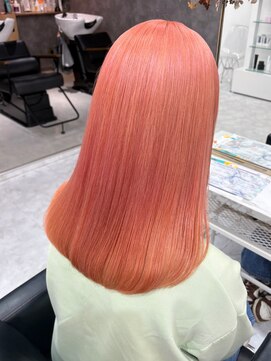 リル 溝の口(LiL) コーラルオレンジ【溝の口/ブリーチ/ダブルカラー】