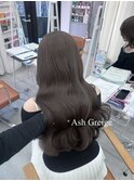 透明感カラーアッシュグレージュ