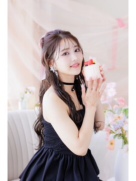 ヘアメイクサロン シャルメ(Hair Make Salon CHARMER) リボンが似合う!ふわふわウェーブMIXハーフアップ◎