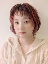 エンクス(enx)&nbsp;ミルクティーブロンド/ダークブルー/デジタルパーマ/鶴ヶ峰HK