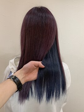 キャラ 池袋本店(CHARA) ヴァイオレット×ネイビー【キャラ池袋/chara池袋/池袋東口】＊