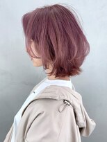 ピンクボブ_スリークボブ厚めバングローライト_ba289191