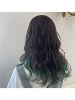 ヘアーサロン リアン 熊谷2号店(hair salon Rien) ターコイズインナーカラー×マットベース