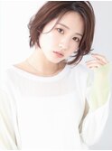 大人美人前髪ボブウルフ外国人風カラーフェミニンモード