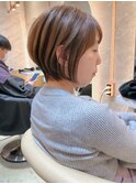 切りっぱなしボブ美髪ピンクブラウン【工藤昴】