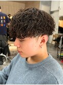 マッシュスパイラルパーマツイストスパイラル波巻きメンズ