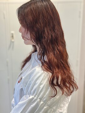 シュク 高円寺(SYUK) ロングレイヤー/パーマヘア/オレンジブラウン【SYUK高円寺】