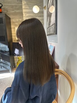 ヲタク(wotaku.) オリーブブラウン透明感カラーくすみカラーブリーチなしカラー