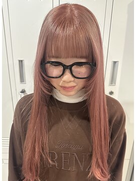 ホネン(honen) ピンクベージュ＊ワイドバング＊顔まわりレイヤー