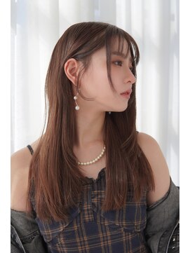 アンジェリカラボ 梅田店(ANGELICA LABO) ストレートレイヤー×ブリーチなしダブルカラー×イルミナ♪川又