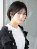 ボブと顔周りレイヤーとグレージュ