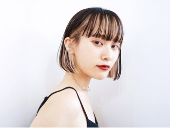 テクネ 天神大名(techne)の写真/インナーカラーで、顔まわりを華やかな印象に*初めてのカラーでも挑戦しやすいデザインが◎[ケアブリーチ]