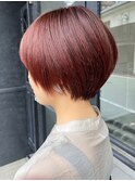 上乃裏ショートボブくびれショートイルミナカラー顔周りレイヤー