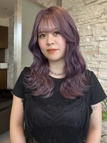 ソレイユトウキョウシブヤ(SOLEIL TOKYO shibuya)&nbsp;ロングレイヤー韓国くびれヘアブリーチカシスパープル