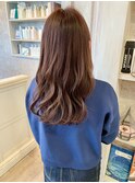 福山市美容院Caary イルミナカラーで艶髪 ピンクベージュカラー