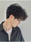 大分ニュアンスパーマセンターパートフェザーパーマ毛流れパーマ