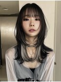 ウルフカット/レイヤーカット/ブリーチなしカラー/カット