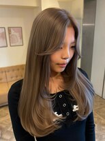 LUVISM 栄店/名古屋/ダブルカラー/ブリーチ/顔周りレイヤー/学割【5月1日OPEN(予定)】 ミルクティーベージュ/ブリーチ/レイヤーカット/yuria