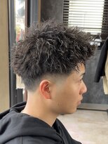 フレイム(FLAME)&nbsp;スパイキーショートフェードパーマ