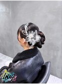 ホワイトフラワー×タイトシニヨン