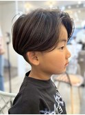 キッズカット◎韓国風センターパート子供メンズヘア小学生本厚木