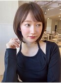 【ひし形ショートボブ】顔周りカットと似合わせで叶う小顔ボブ
