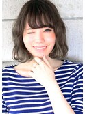 『 グレージュカラー × ウェーブ 』パリジェンヌ風 Bob 